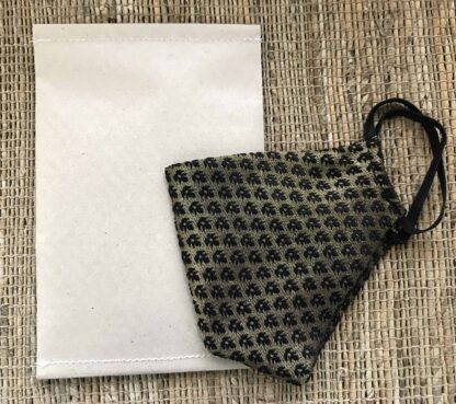 Stay Safe Black Brocade Mask - Image 4